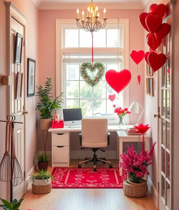26 Sweet Valentine’s Day Decorating Ideas for Your Home Office