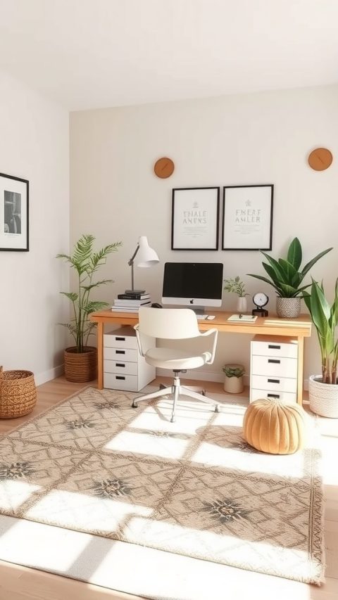 49 Stylish Neutral Home Office Ideas for a Calm and Productive Space ...