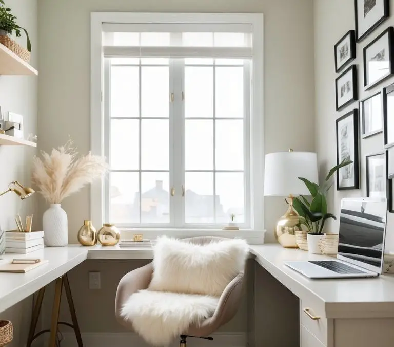 37 Chic Neutral Home Office Ideas for a Calm Space