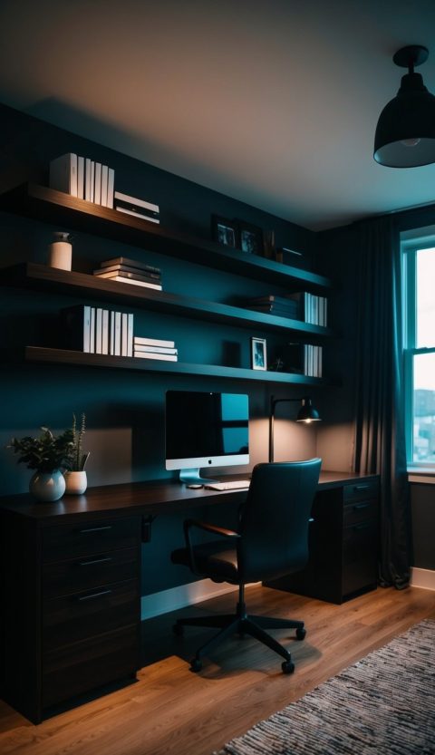 23 Dramatic Dark Home Office Designs You’ll Love - Office Inspire