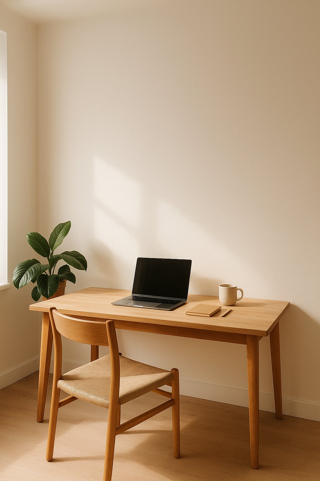 White minimalist office