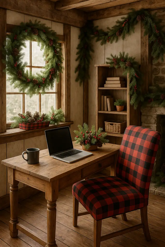 Farmhouse Christmas office