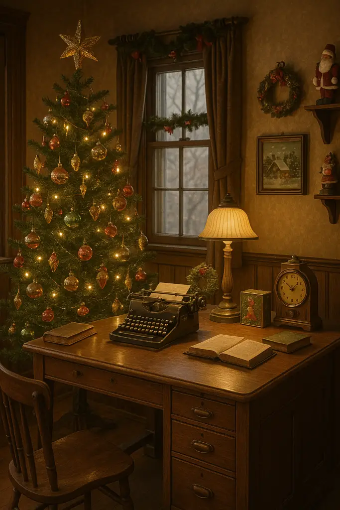 Vintage Christmas office