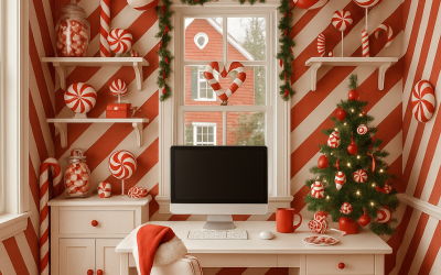 25 Christmas Themes Home Offices Ideas To Bring Joy