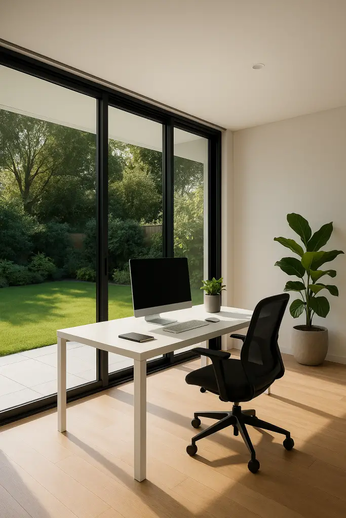 Sliding glass doors office