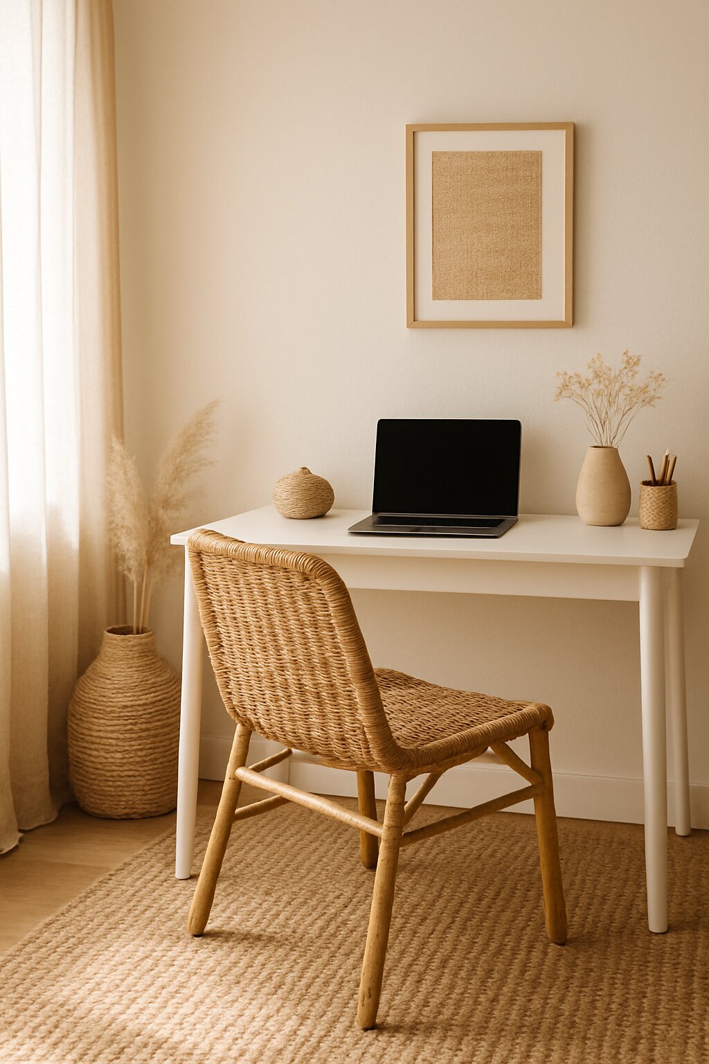Rattan minimalist office