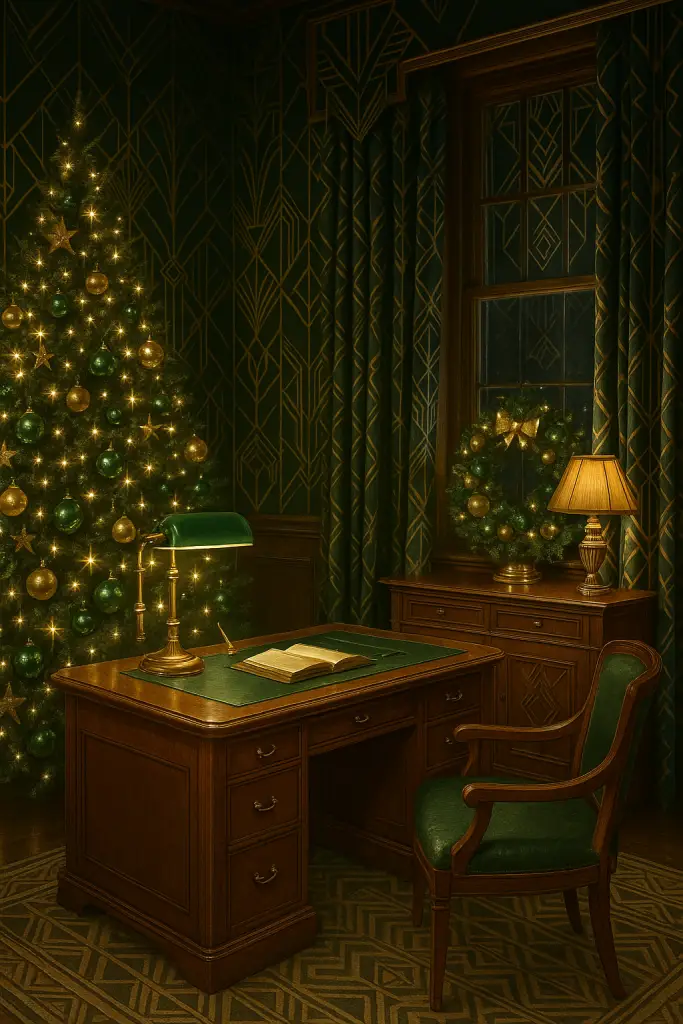 Art Deco Christmas office