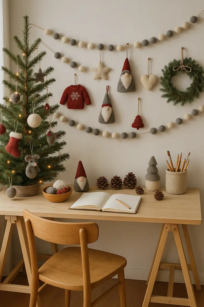 Nordic felt Christmas office