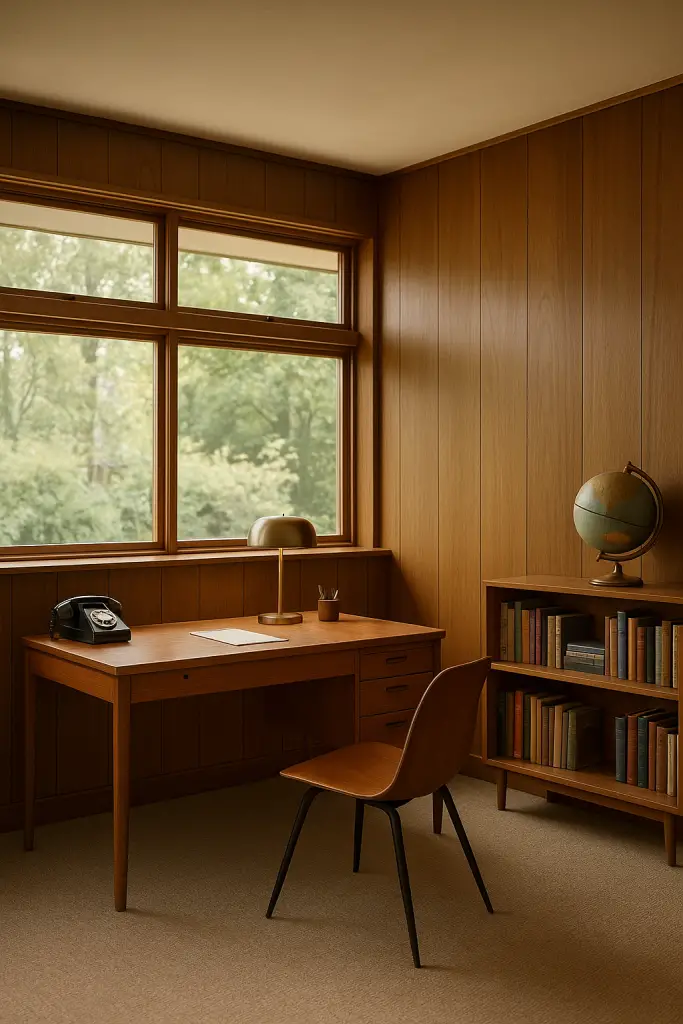 Mid-century horizontal windows office