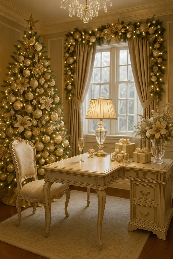 Champagne gold Christmas office