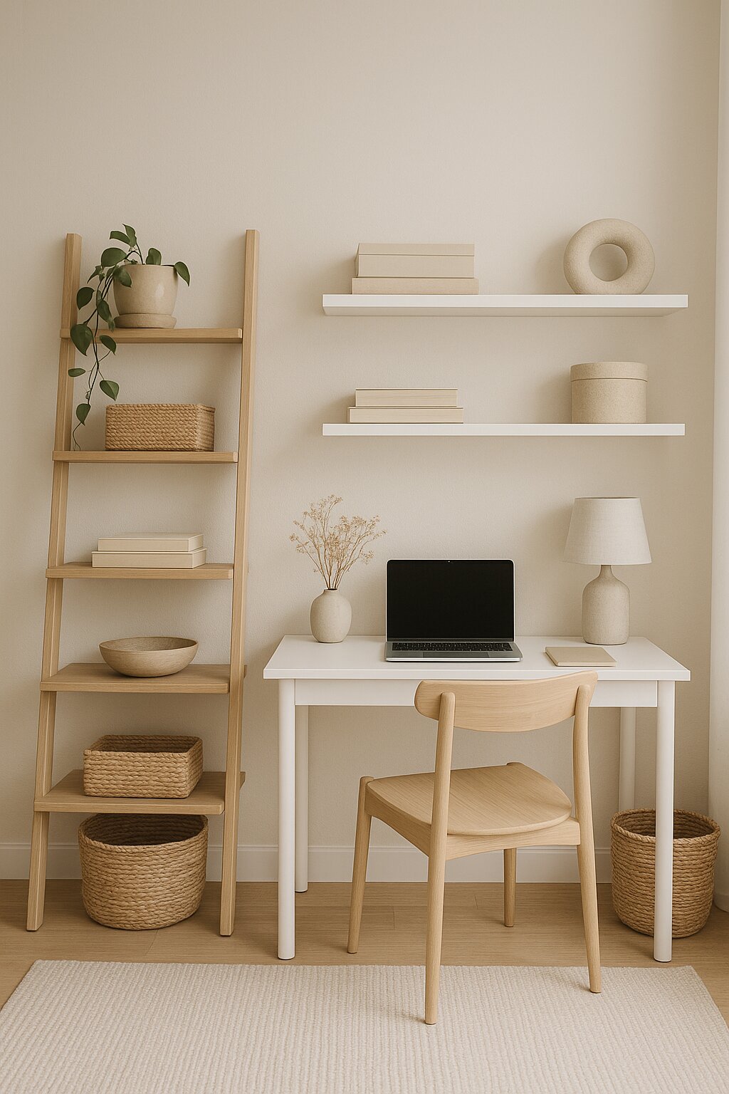 Ladder shelf minimalist office