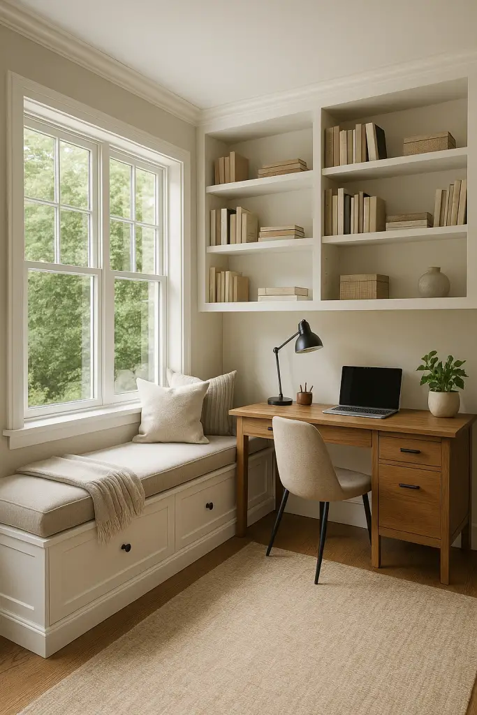 Window seat storage office