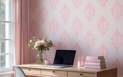 17 Feminine Home Office Accent Wall Ideas
