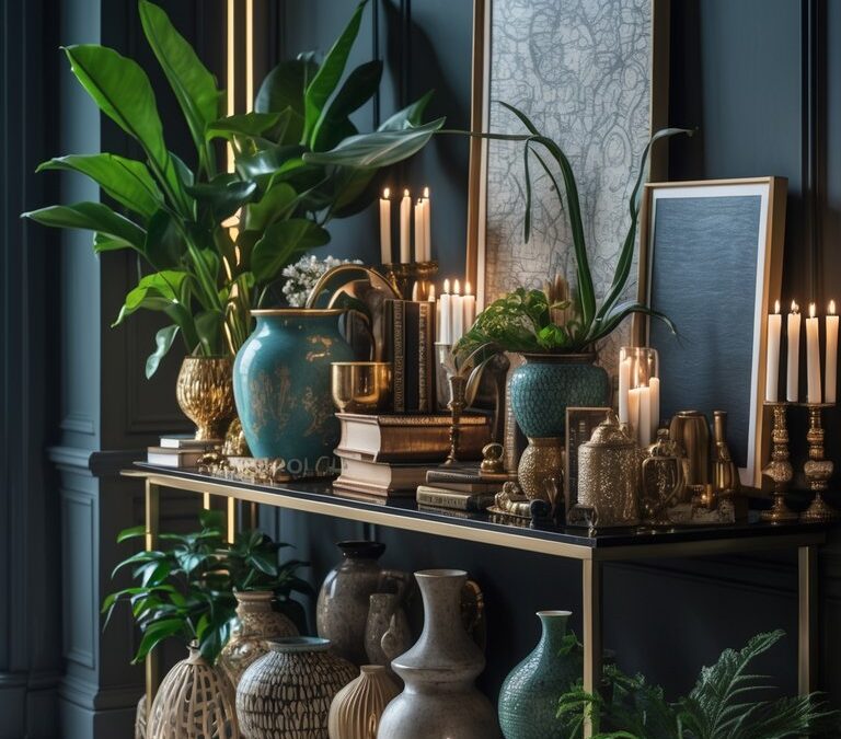 17 Moody Maximalist Console Table Setups You Need to See